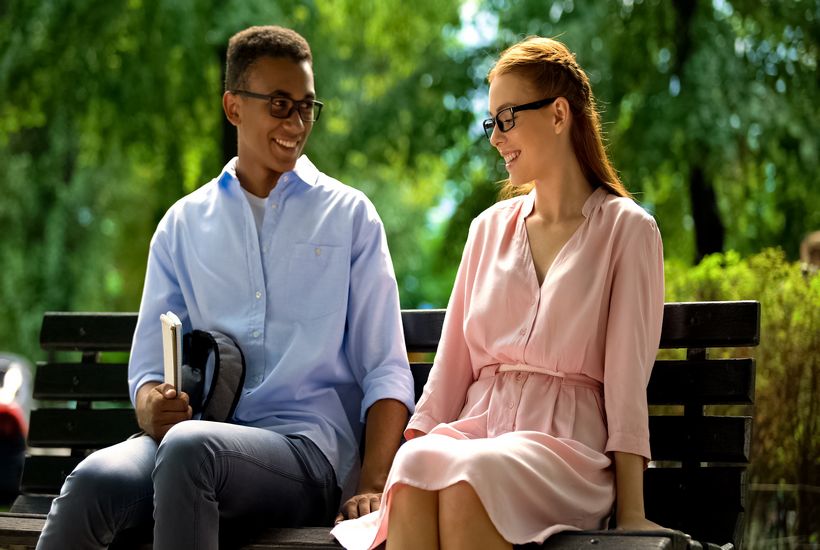 Couple On A Date At The Park